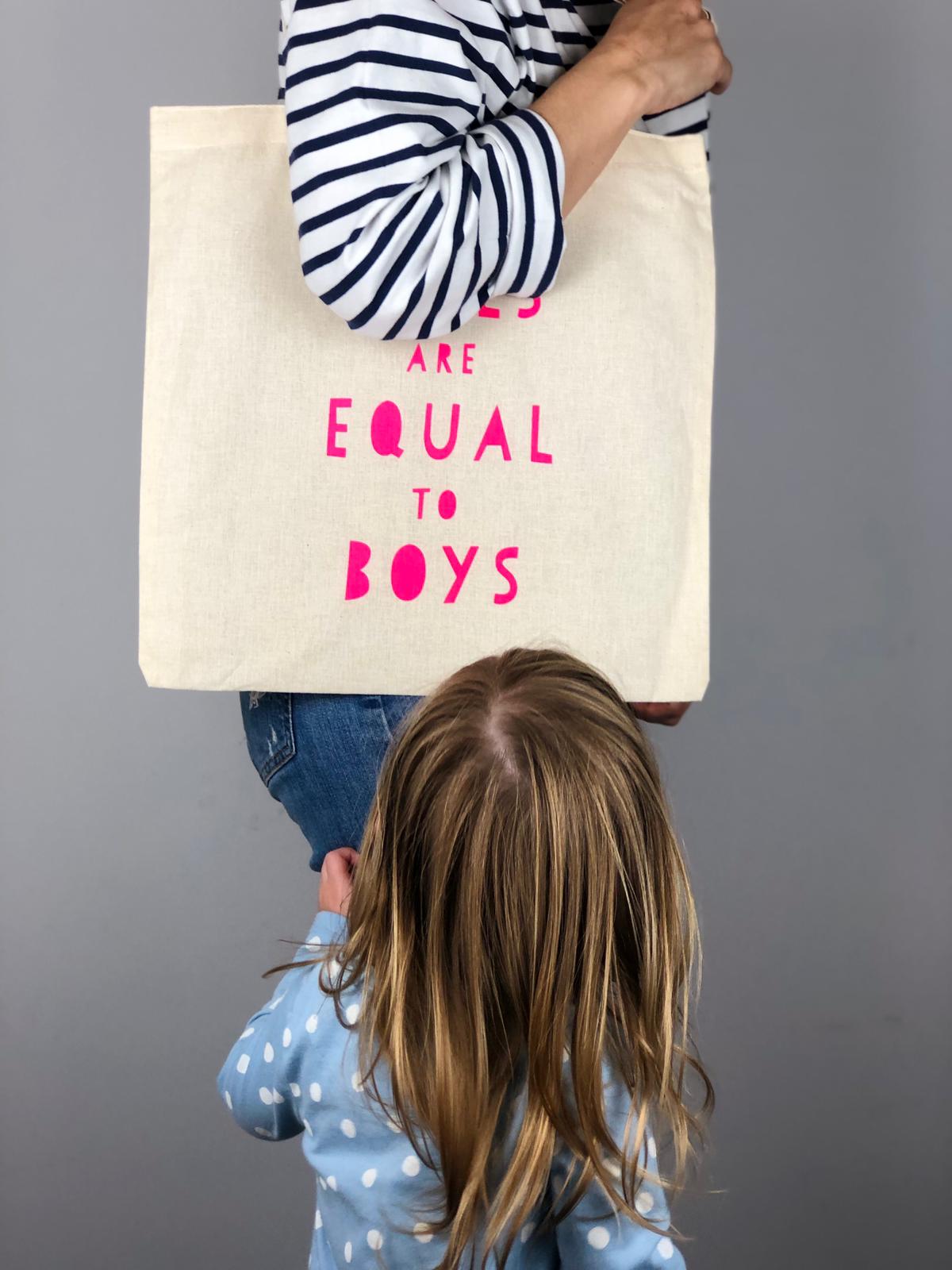 Girls are Equal to Boys Tote Bag - Image 2